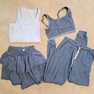 Blue Aerie Athleisure 4 Piece Set - XS or XXS - Like New!